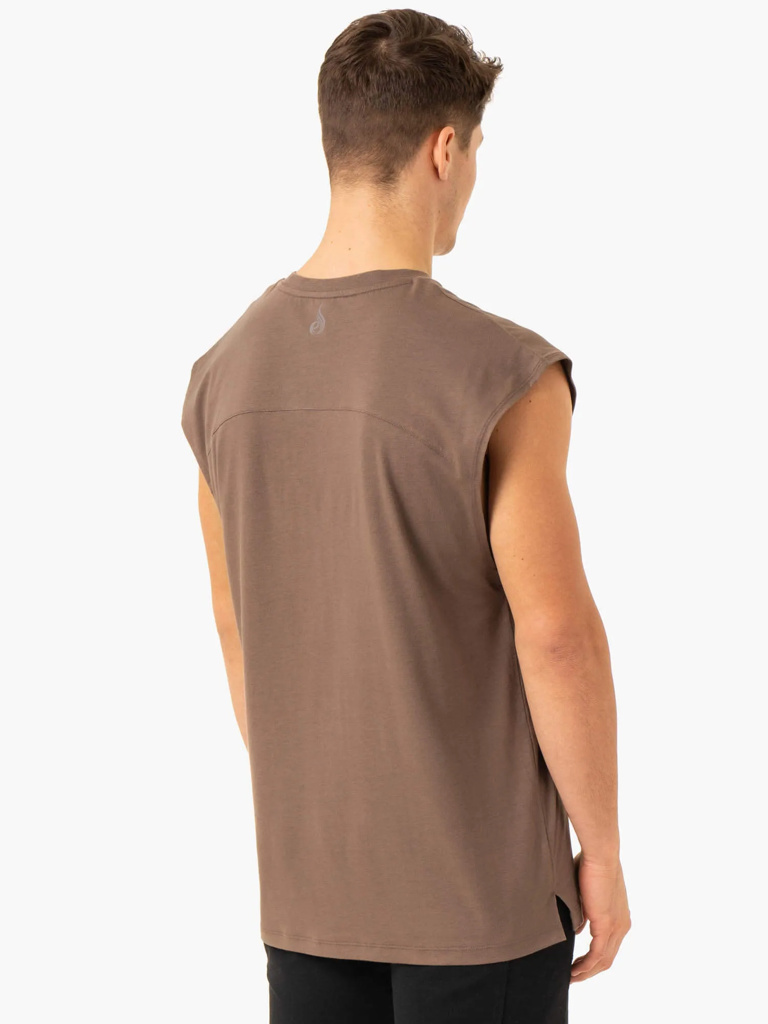 Pursuit Wide Cut Tank - Taupe free sport