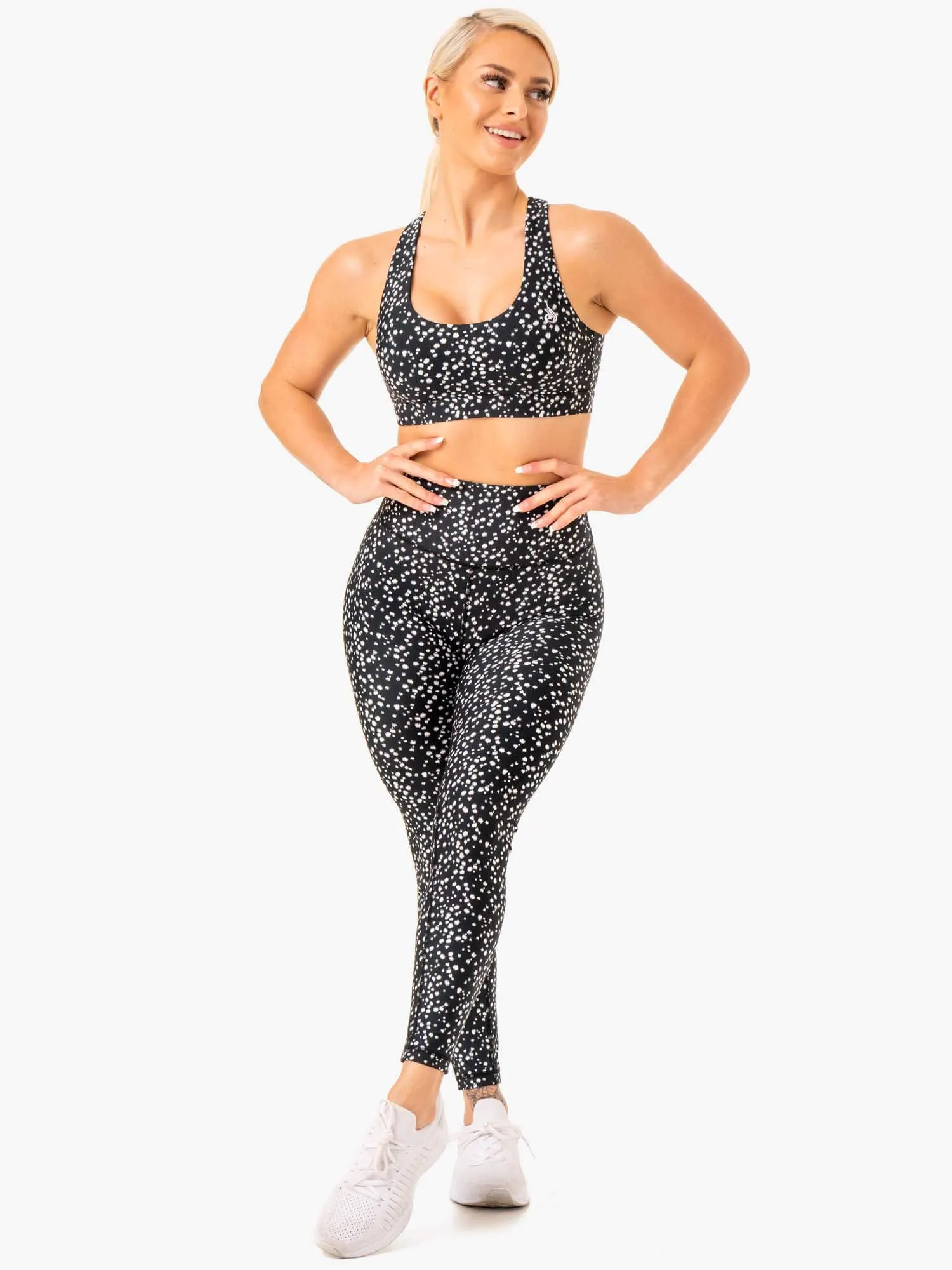 Reform High Waisted Leggings - Black Speckle Sport inspired