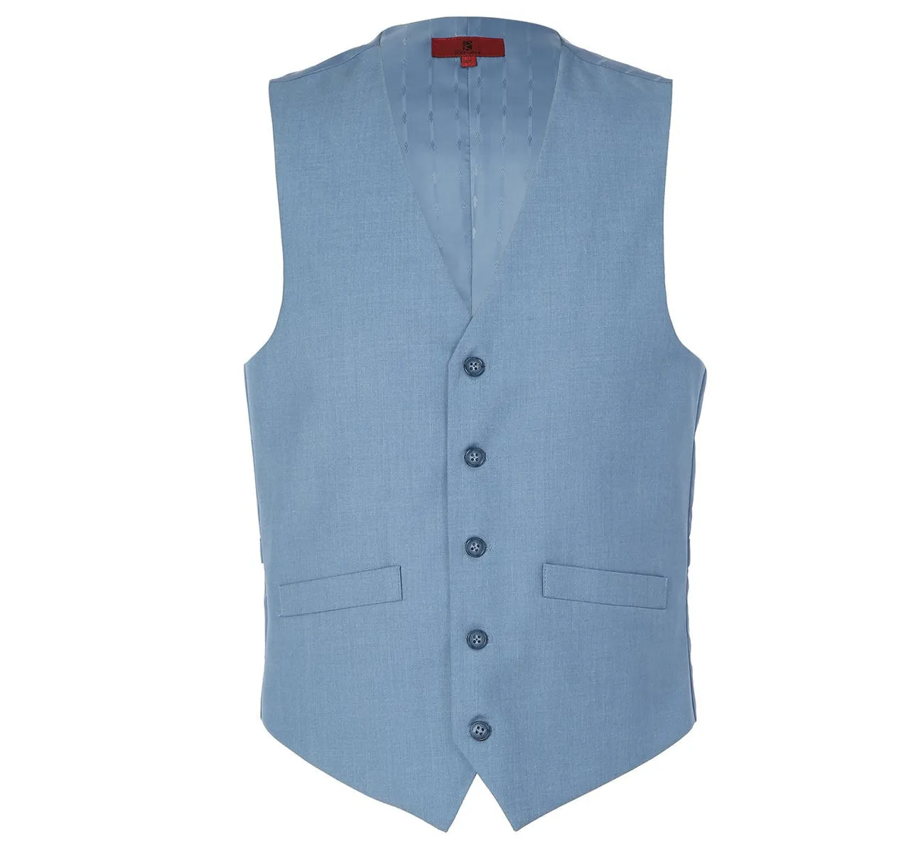 Renoir 201-11 Men's Classic Fit Suit Separate Vest - Blue Leisure Comfort