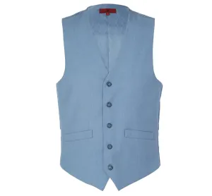 Renoir 201-11 Men's Classic Fit Suit Separate Vest - Blue Leisure Comfort