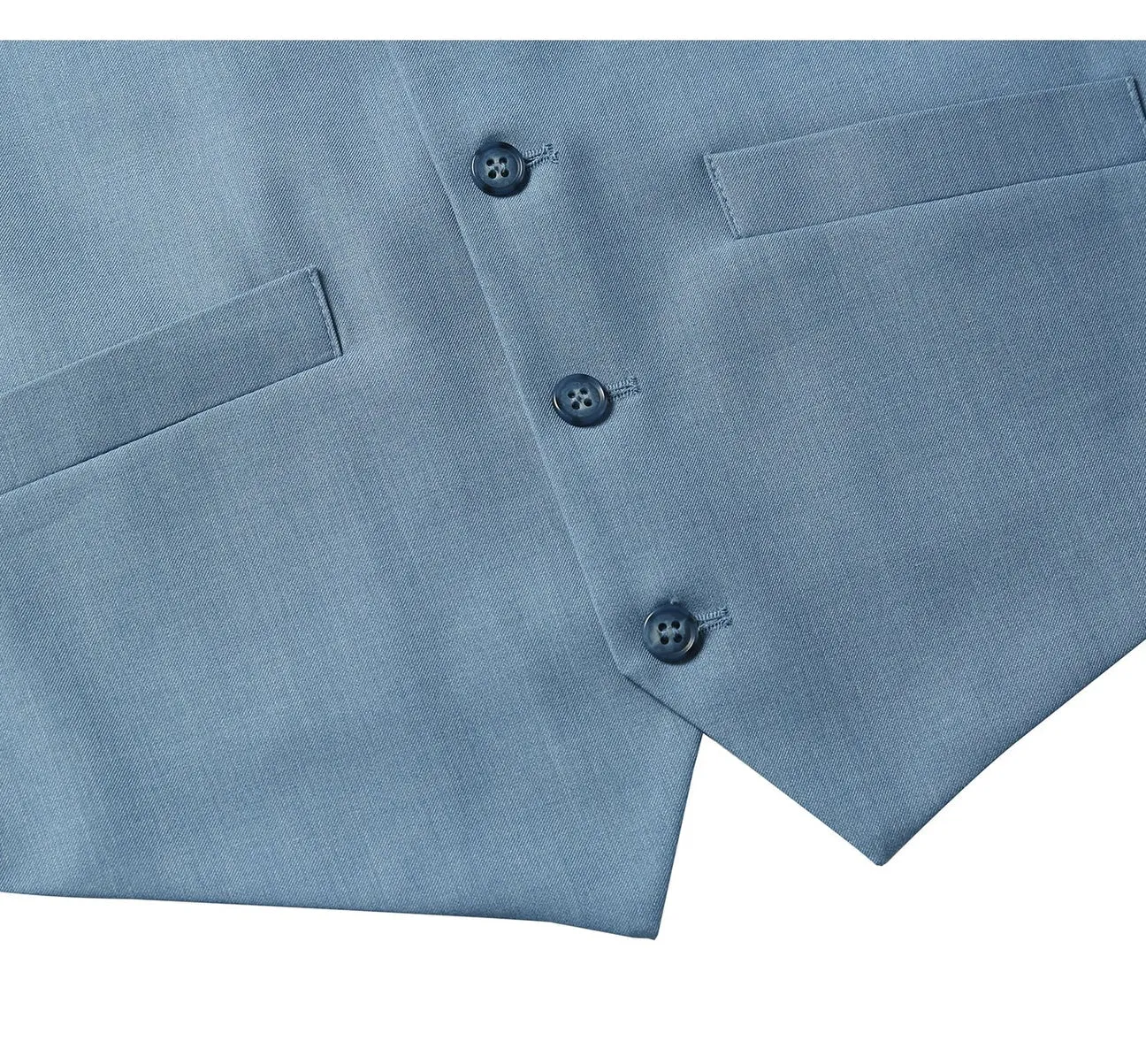Renoir 201-11 Men's Classic Fit Suit Separate Vest - Blue Comfort Feel