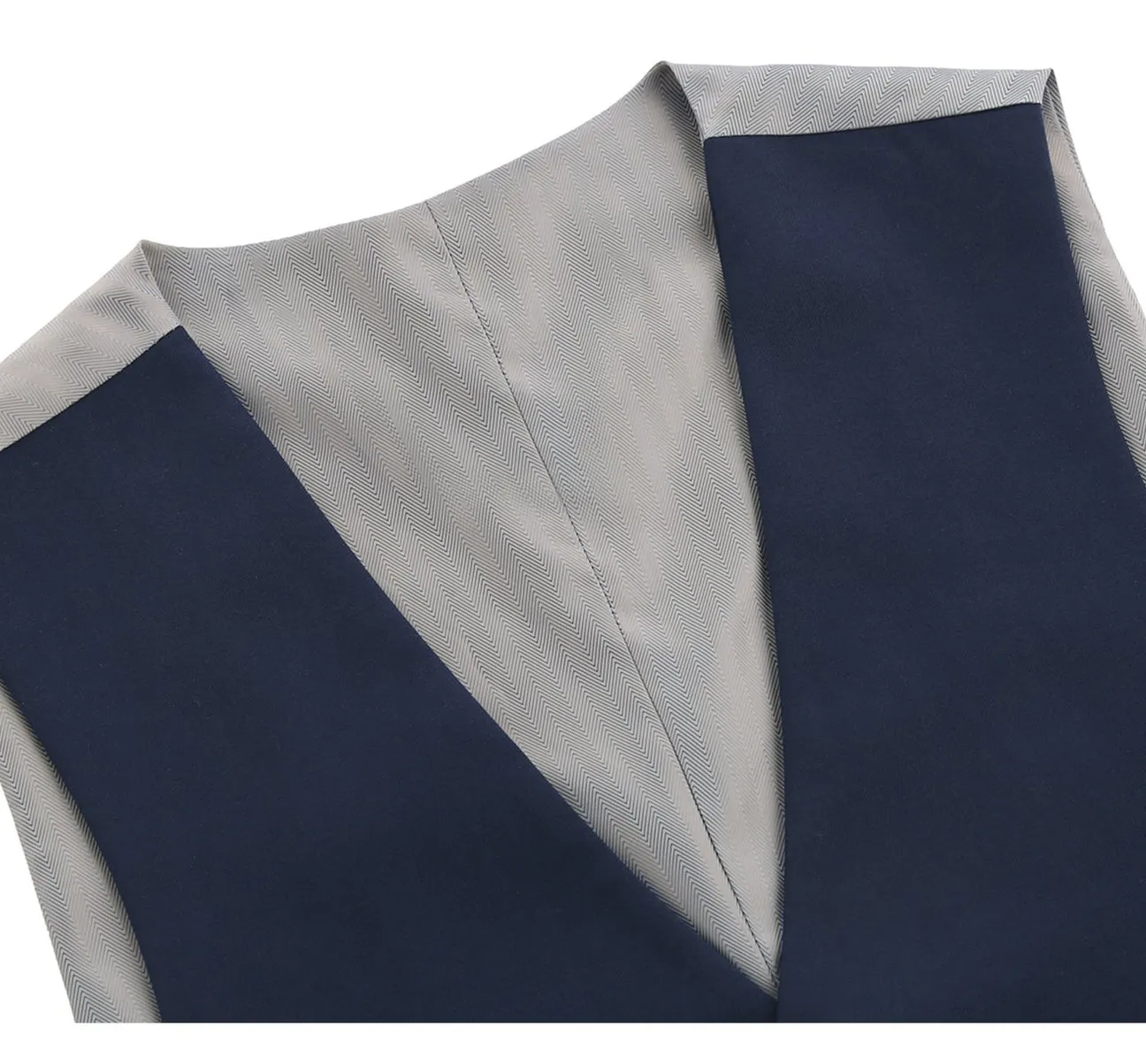 Renoir 201-19 Men's Classic Fit Suit Separate Vest - Navy Comfort Air