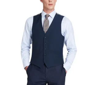 Renoir 201-19 Men's Classic Fit Suit Separate Vest - Navy Easy Wear