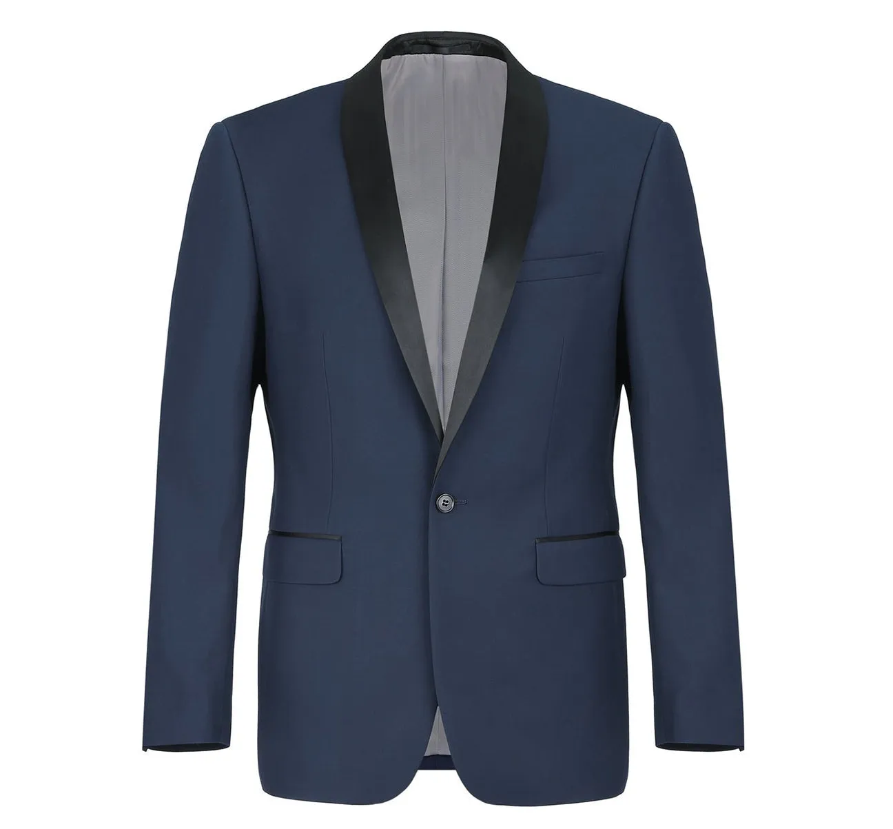 Renoir 201-19 Men's Slim Fit 2-Piece Shawl Lapel Slim Fit Tuxedo Suit photo shoot