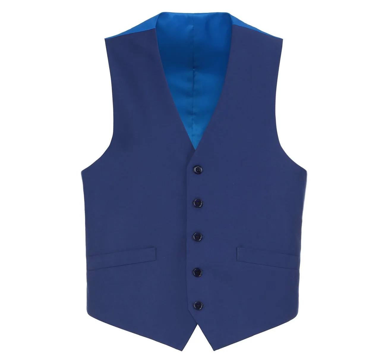 Renoir 201-20 Men's Classic Fit Suit Separate Vest - Royal Blue Urban Trend