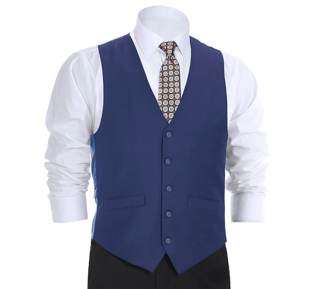 Renoir 201-20 Men's Classic Fit Suit Separate Vest - Royal Blue Personal Style