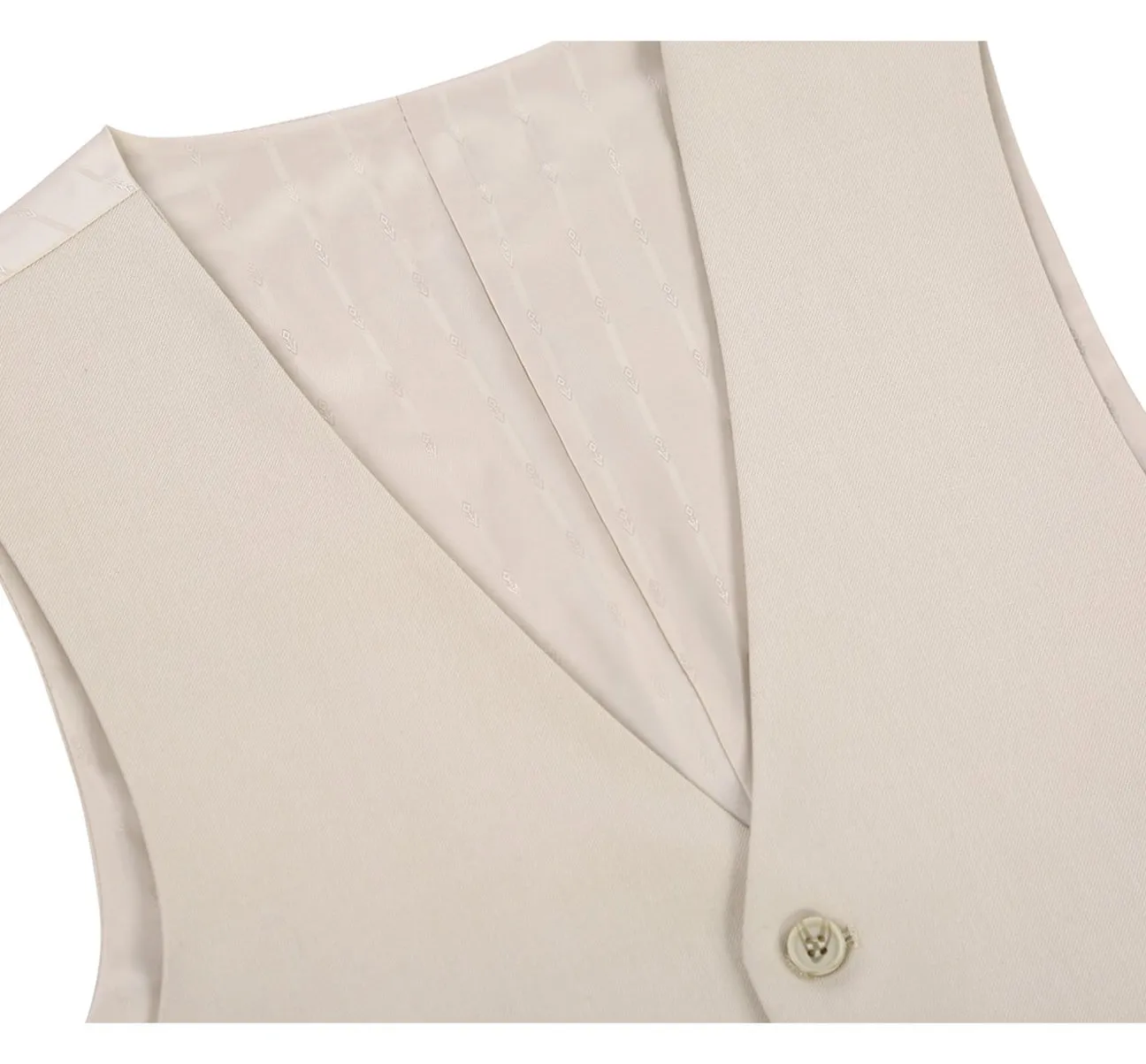 Renoir 201-3 Men's Classic Fit Suit Separate Vest - Beige Youth Style