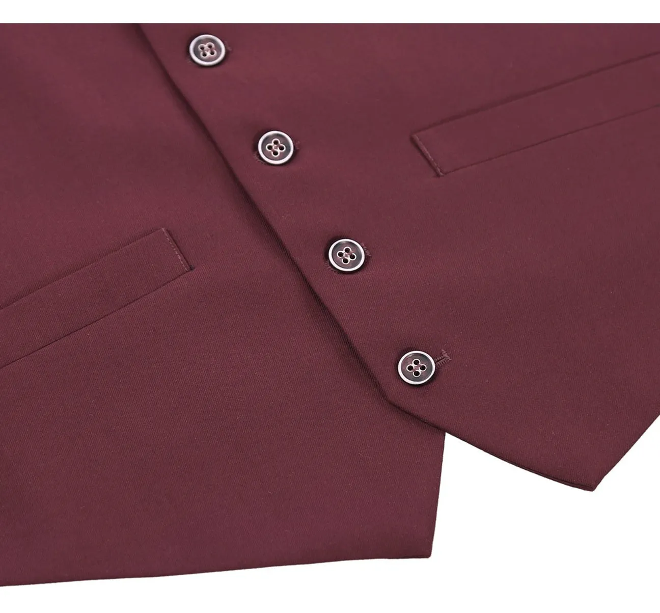 Renoir 201-8 Men's Classic Fit Suit Separate Vest - Burgundy Premium Tailor