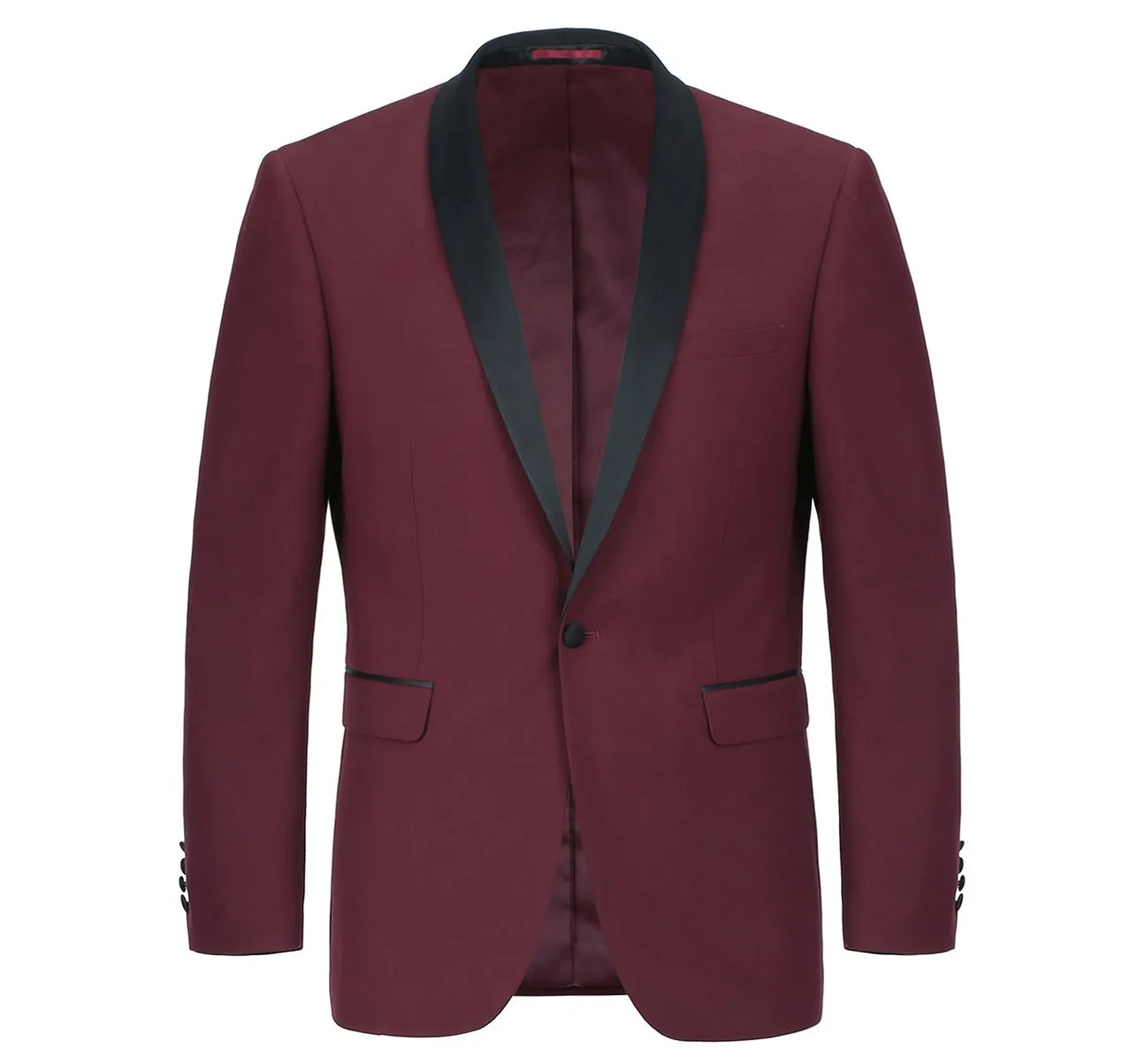 Renoir 201-8 Men's Slim Fit 2-Piece Shawl Lapel Slim Fit Tuxedo Suit mens choice