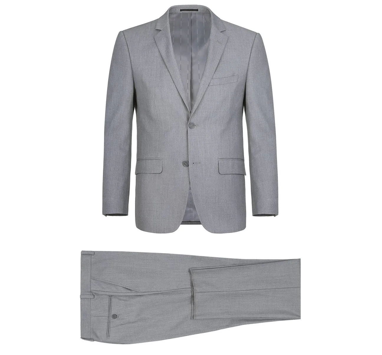 Renoir 202-2 Men's 2-Piece Single Breasted Notch Lapel Modern Fit Suit romantic style