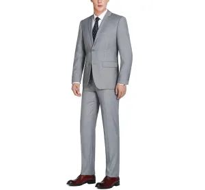 Renoir 202-2 Men's 2-Piece Single Breasted Notch Lapel Slim Fit Suit tailored fit
