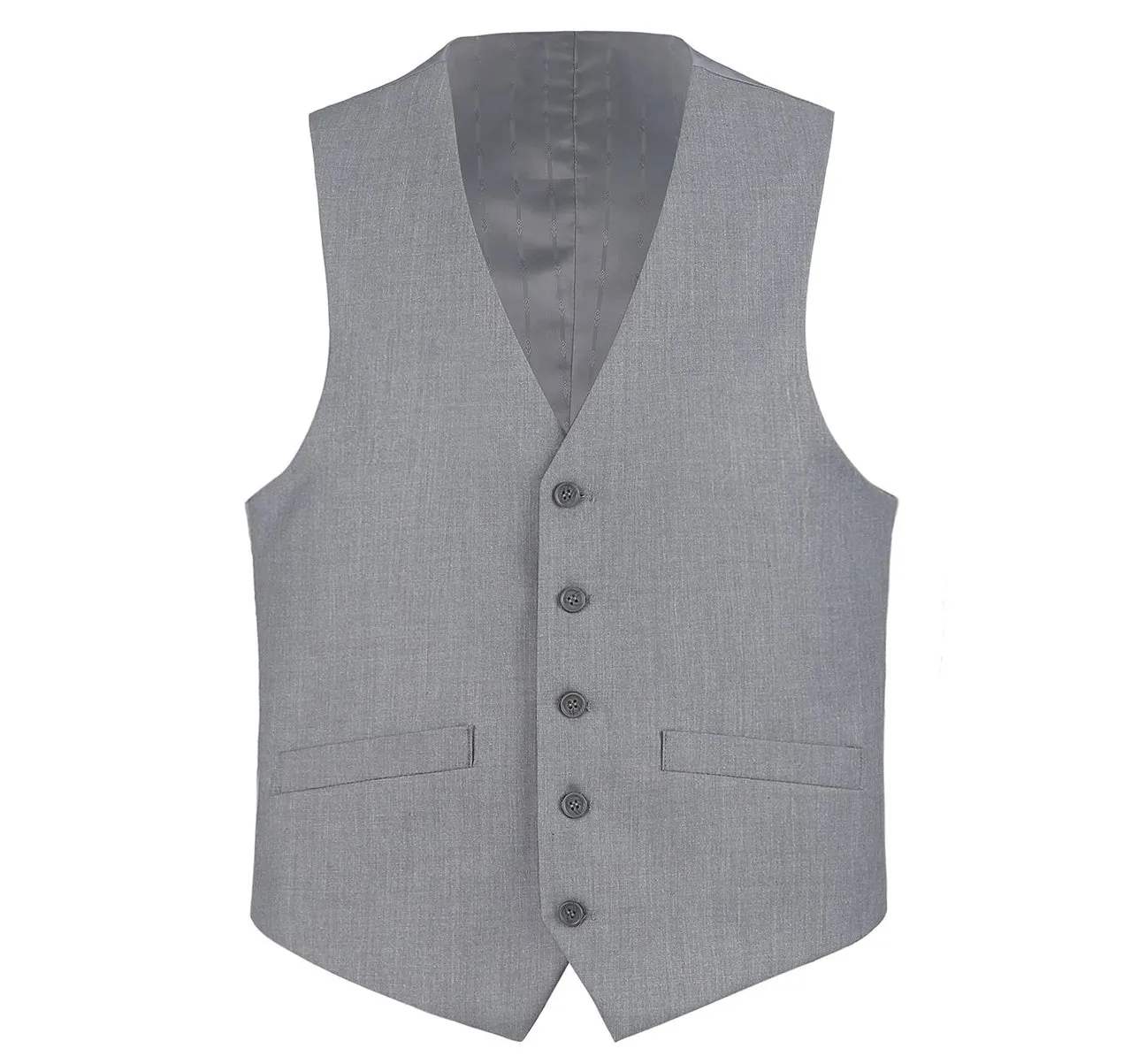 Renoir 202-2 Men's Classic Fit Suit Separate Vest - Grey Classic Return
