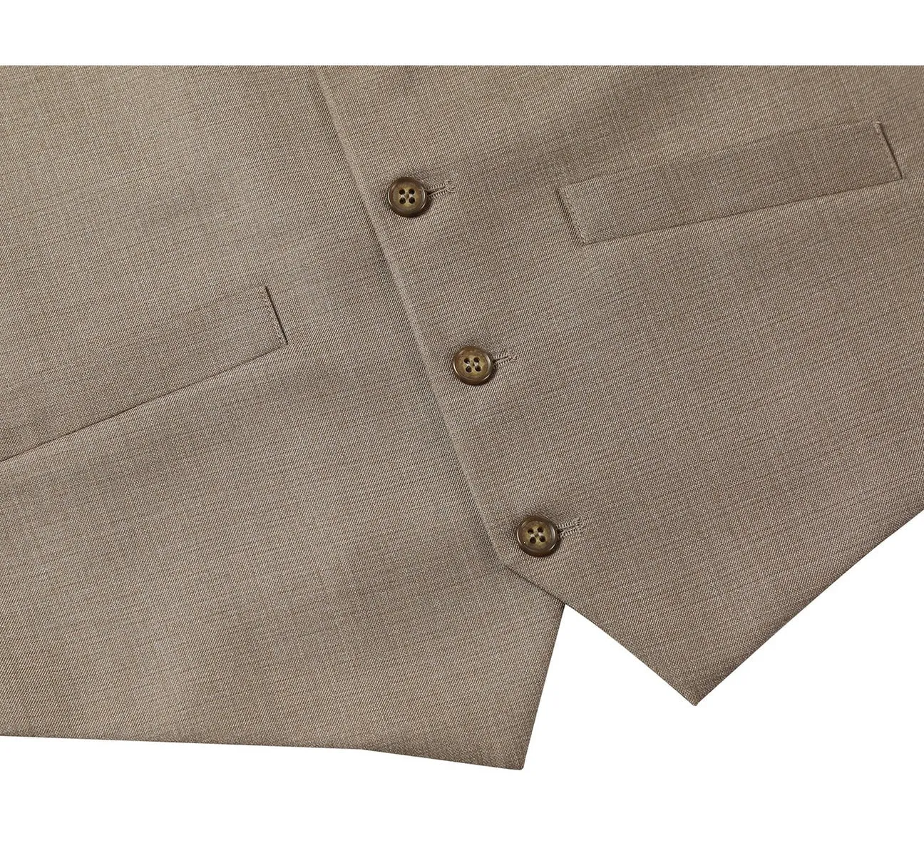 Renoir 202-3 Men's Classic Fit Suit Separate Vest - Taupe Comfort Air