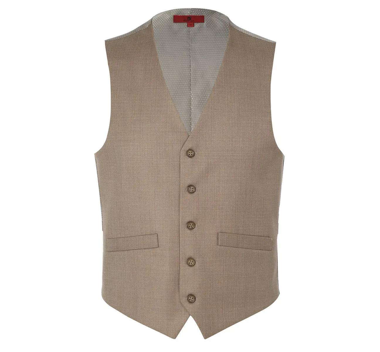 Renoir 202-3 Men's Classic Fit Suit Separate Vest - Taupe Gentleman Look