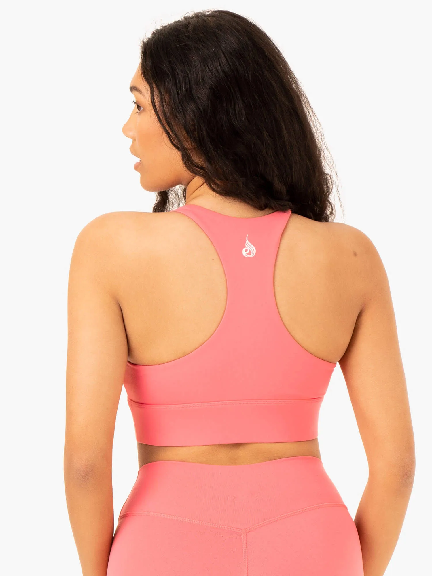 Replay Cut Out Sports Bra - Coral Moisture Wicking