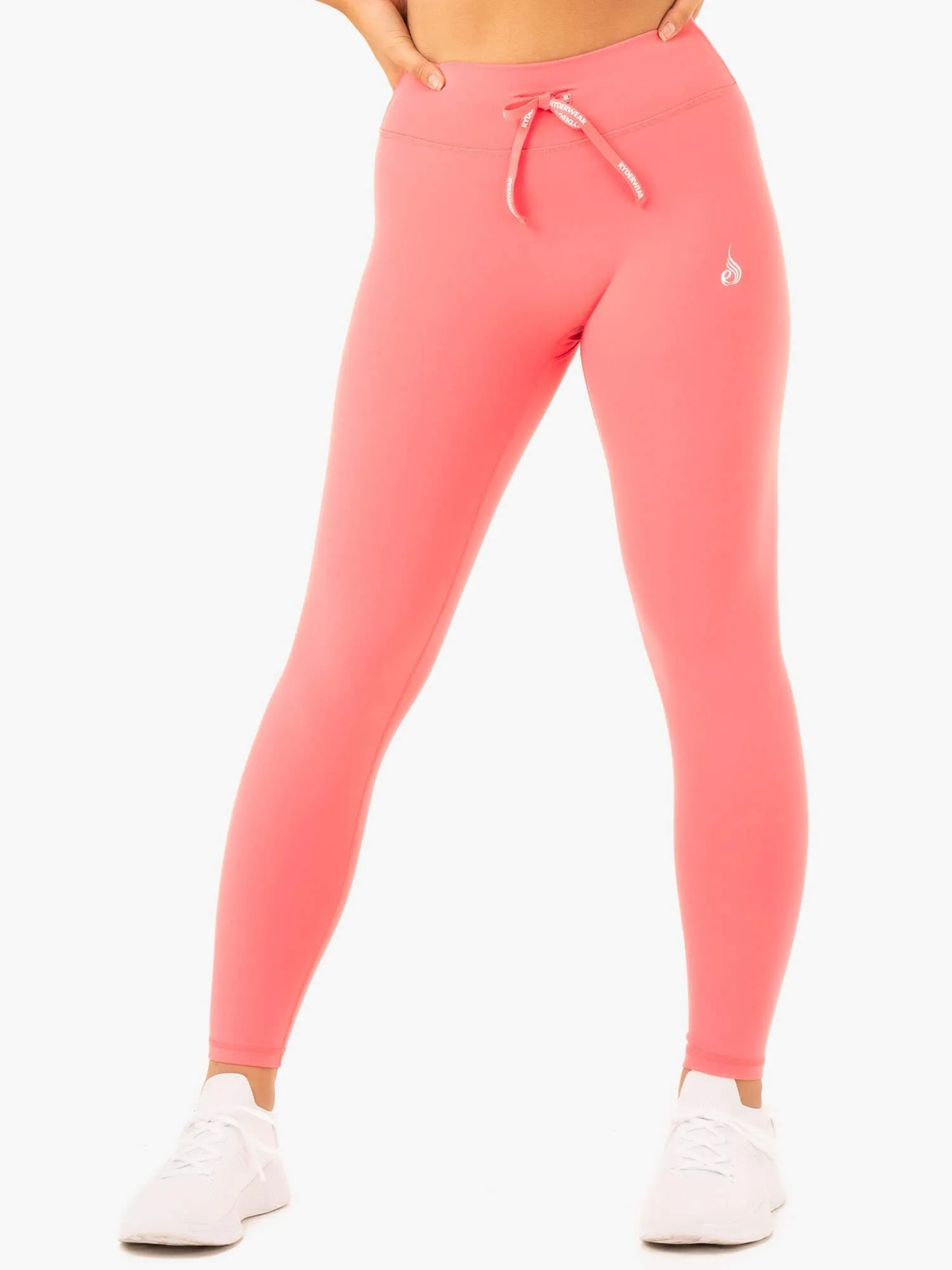 Replay High Waisted Leggings - Coral Layering essential
