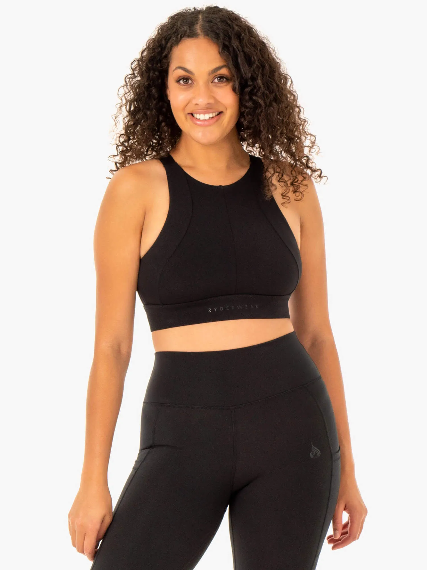 Reset High Impact Sports Bra - Black Cushion Support