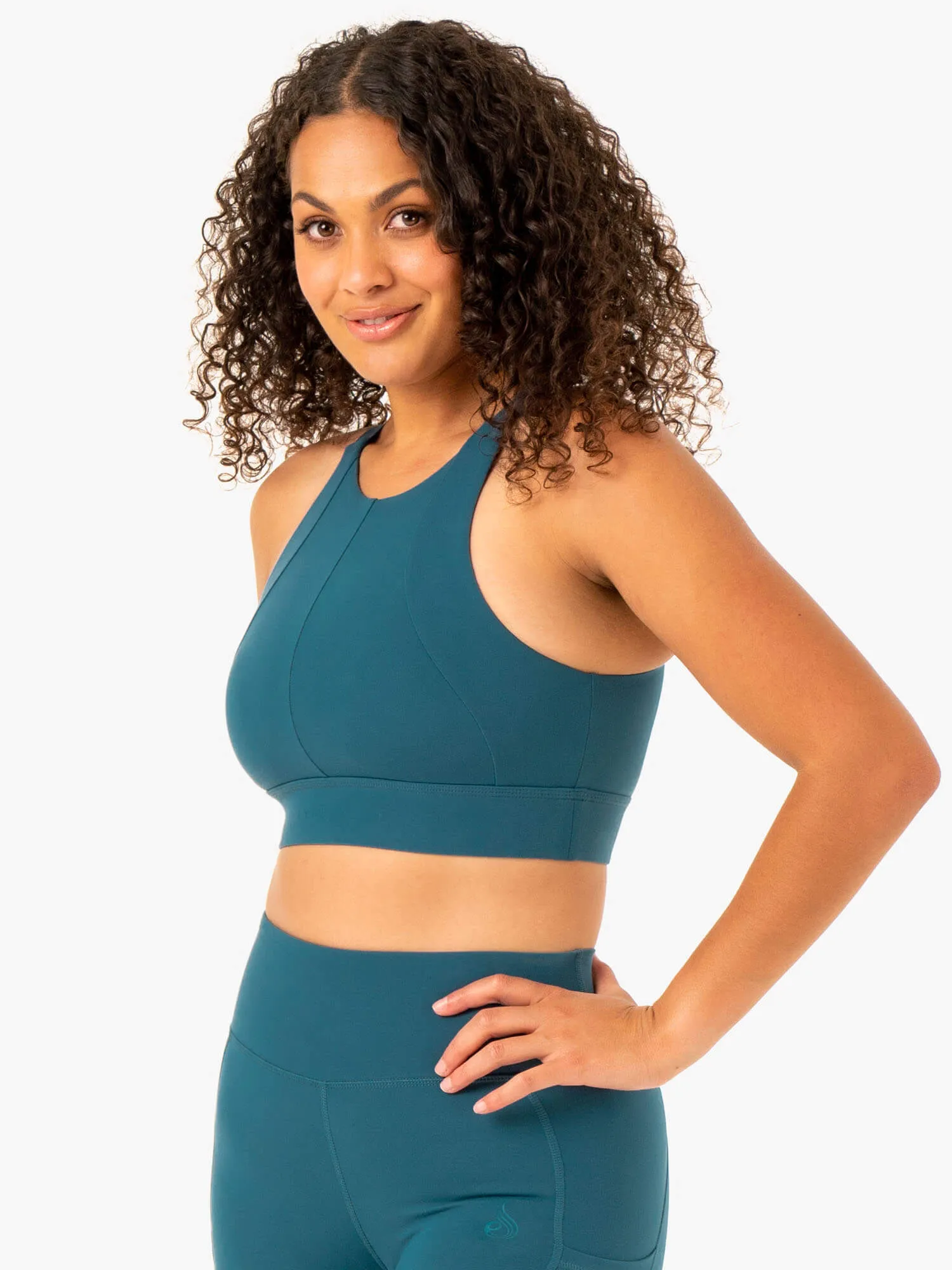 Reset High Impact Sports Bra - Teal Light Weight