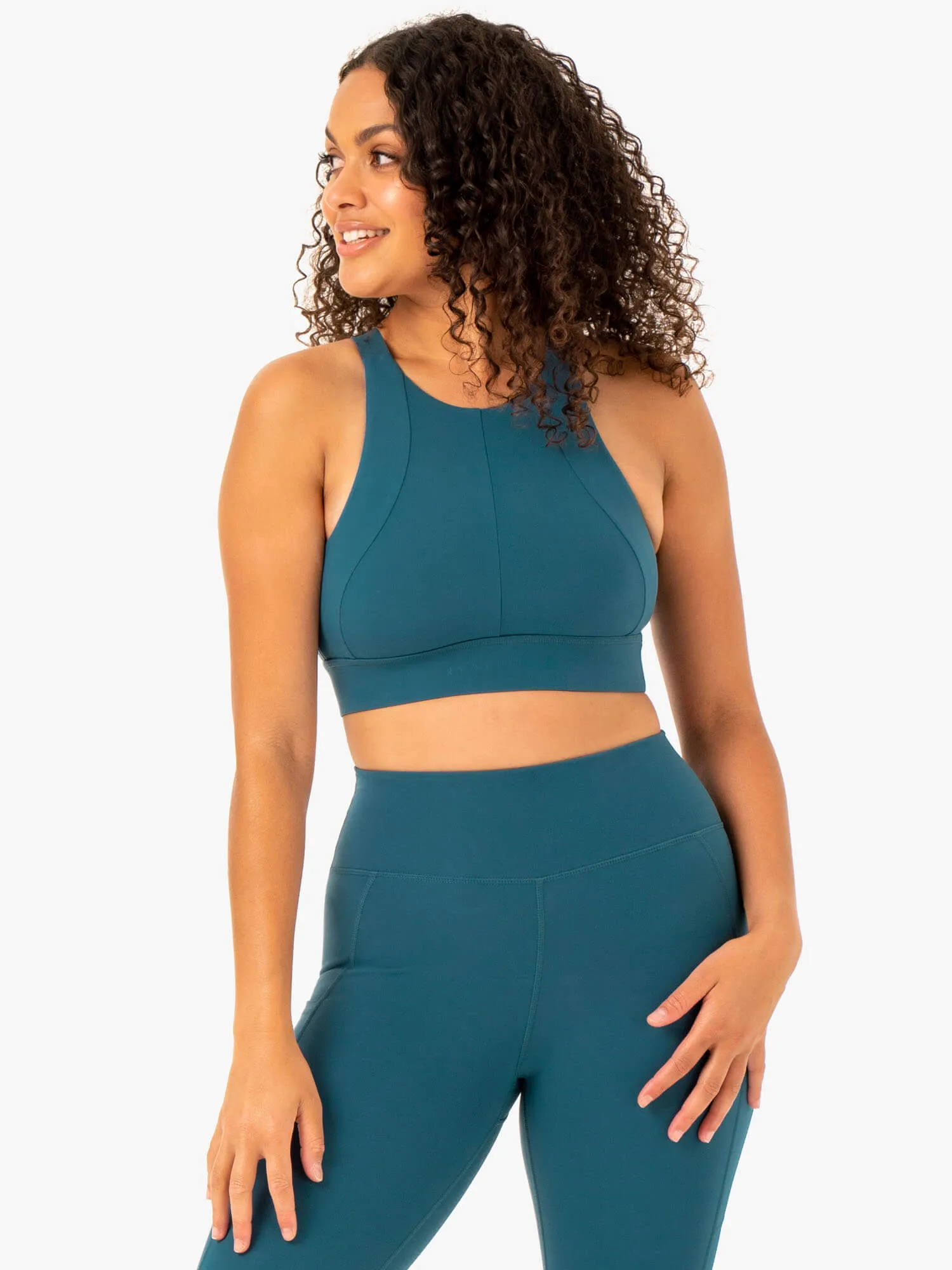 Reset High Impact Sports Bra - Teal Anti Slip