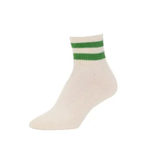 Retro Stripe Anklet in Kelly from Zkano Light Compression