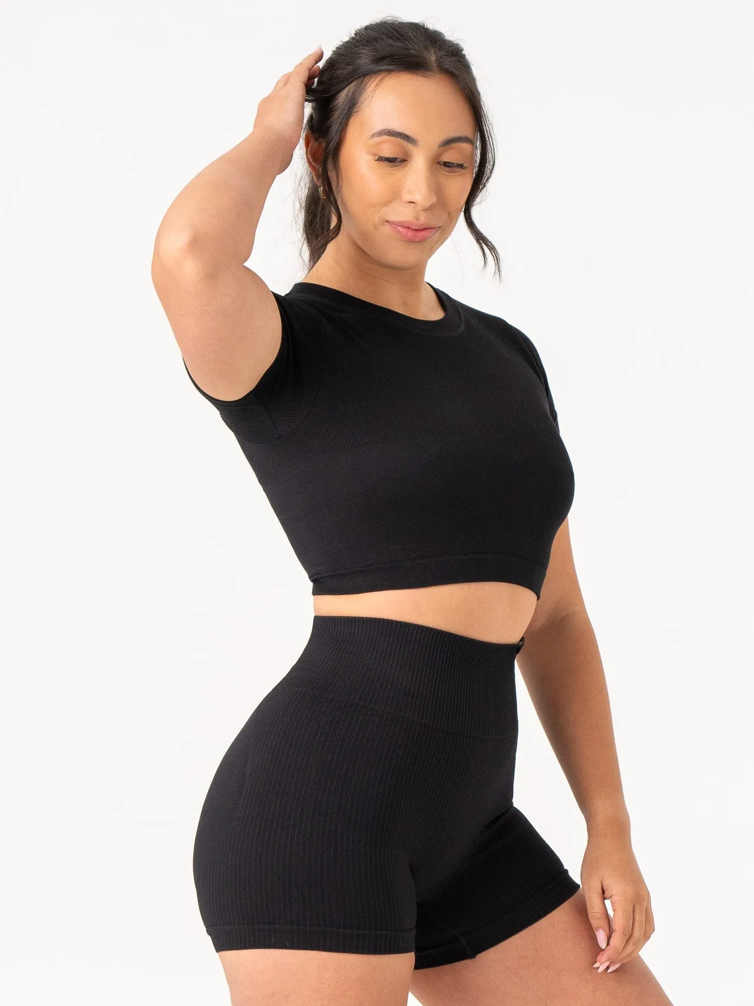Rib Seamless T-Shirt - Black cultural legacy