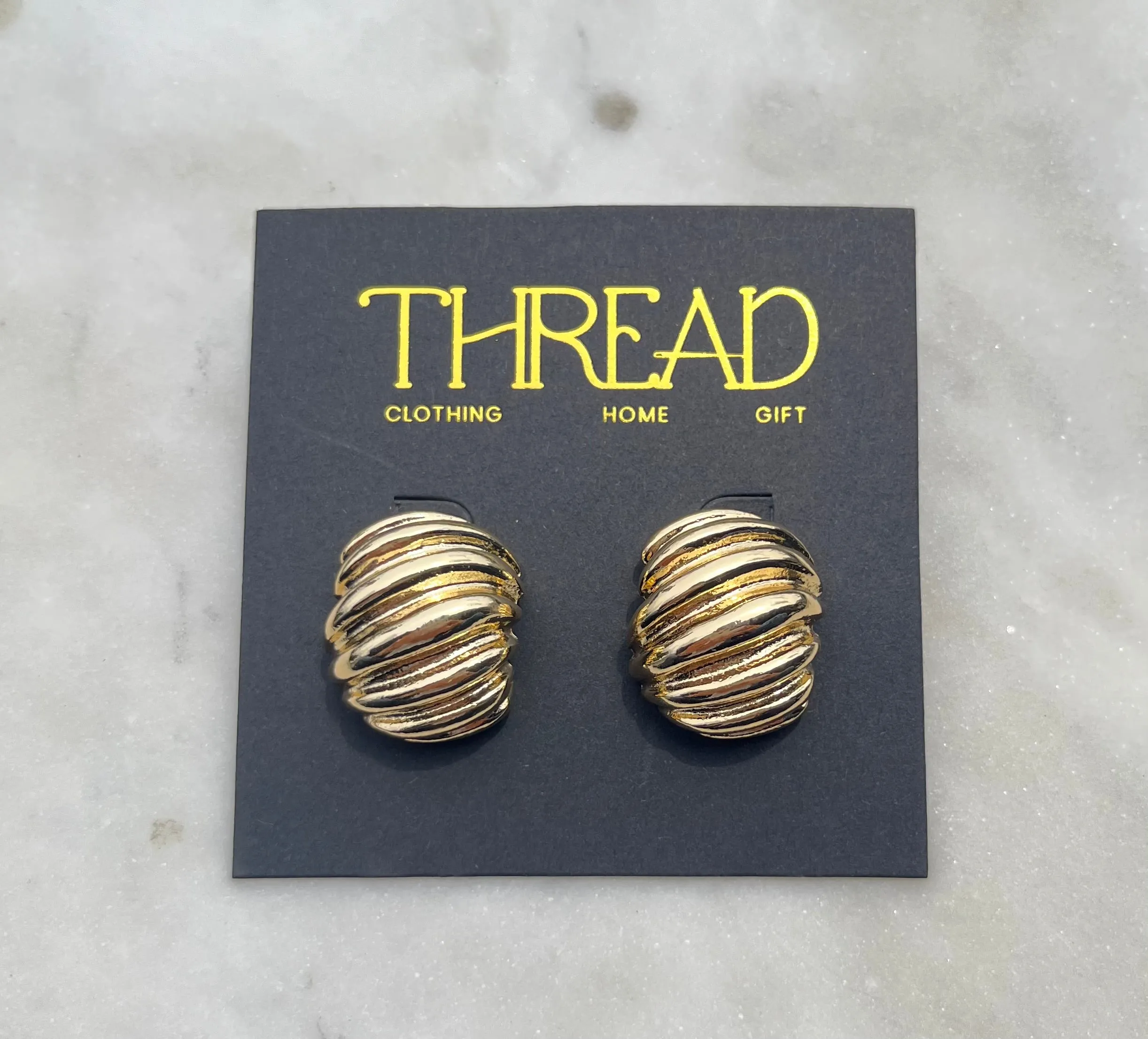 Ribbed Earring global flair