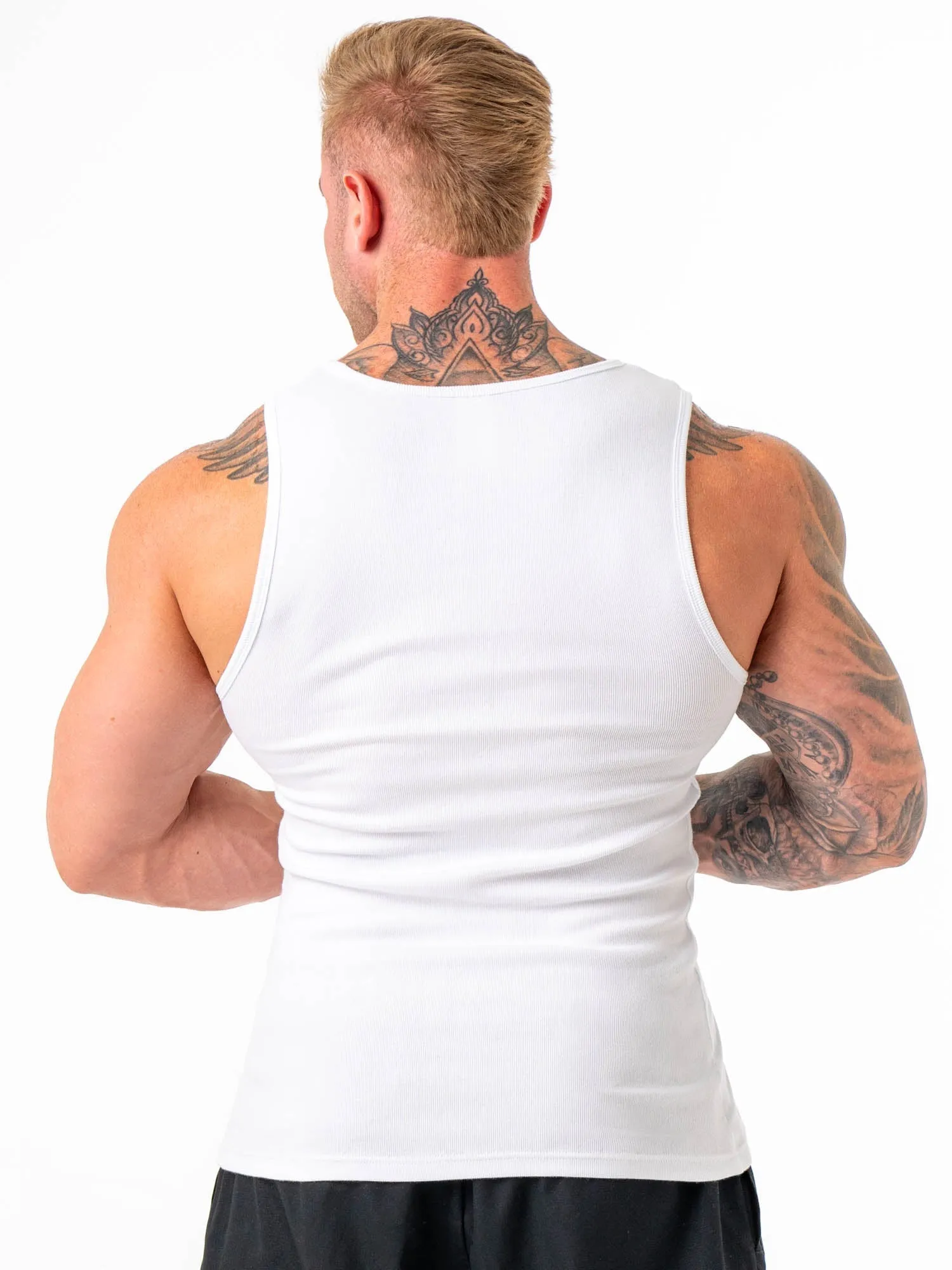 Ribbed Tank - White sport inspiration