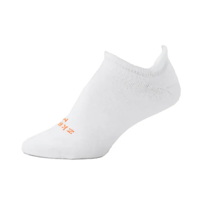 Ridge Women's No Show Socks in White from Zkano Air Hole