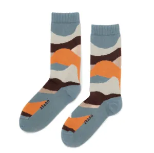 River Crew Socks in Stone from Zkano Antibacterial Tech