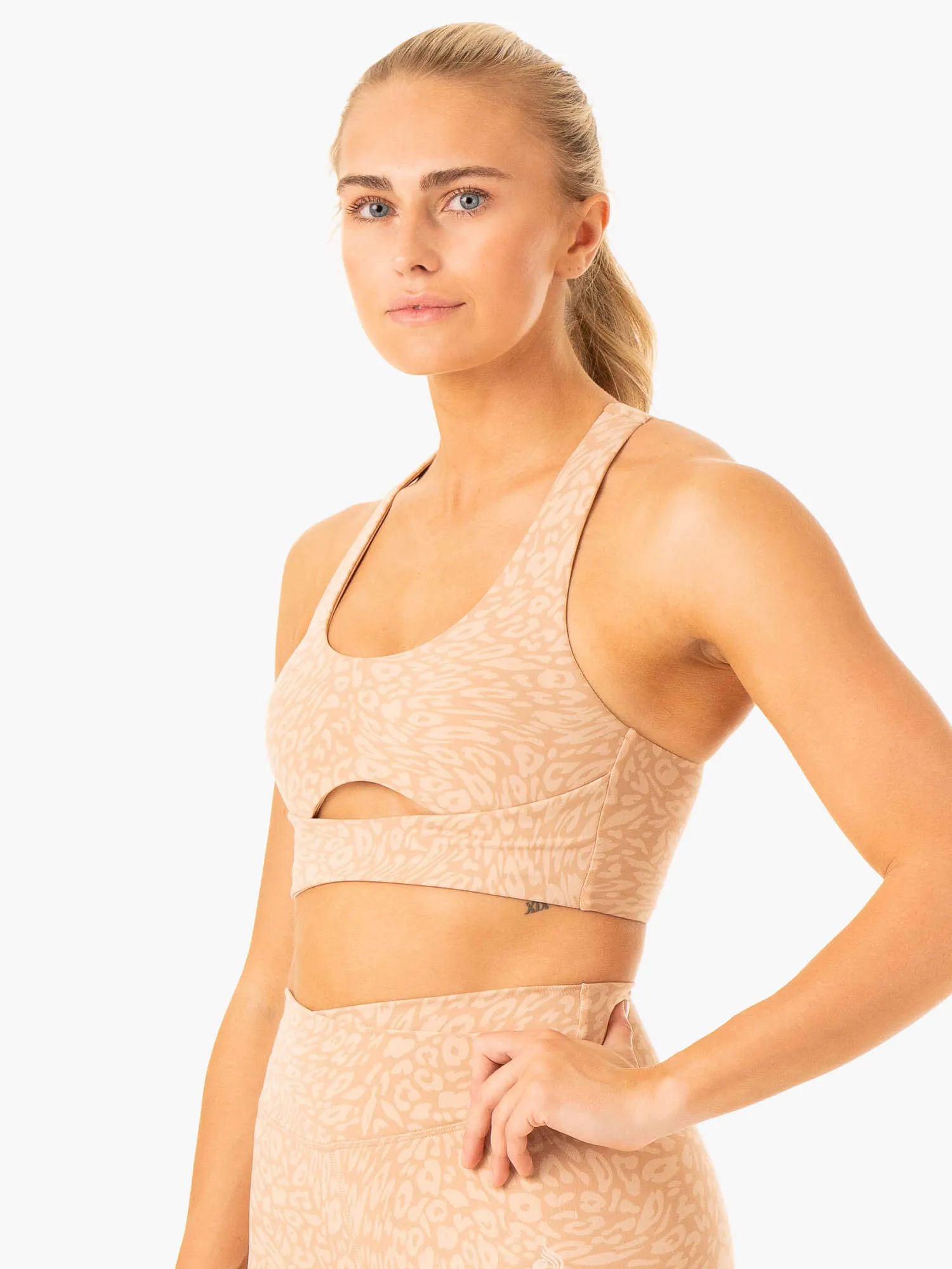 Rotation Sports Bra - Sandstone Leopard Lasting Wear