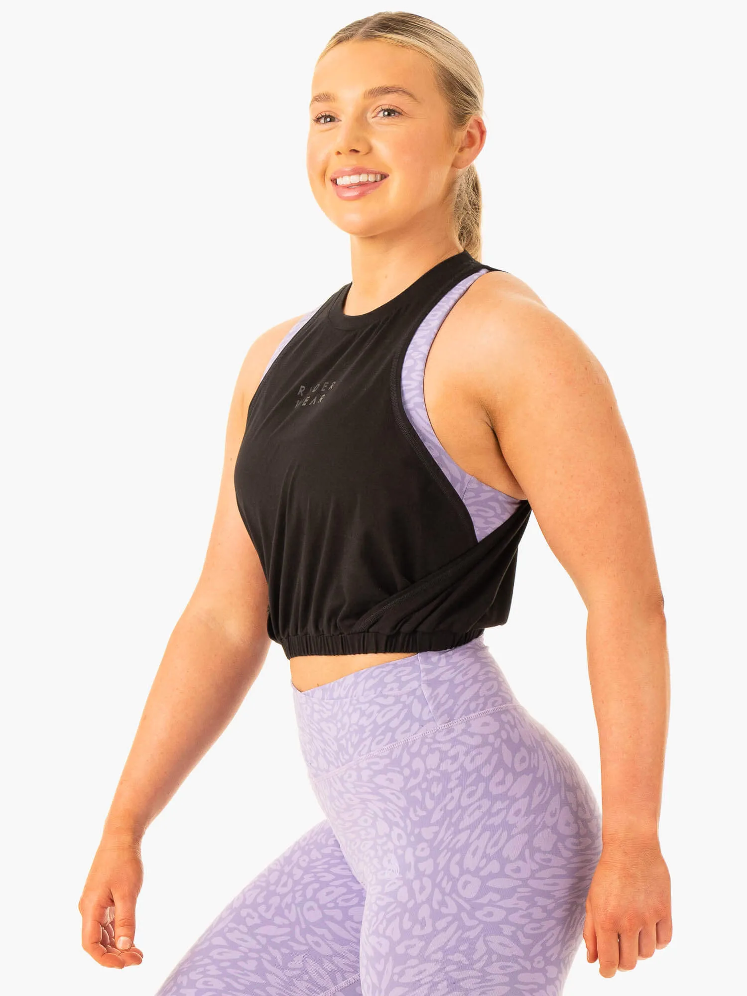 Rotation Tank - Black lightweight breathable