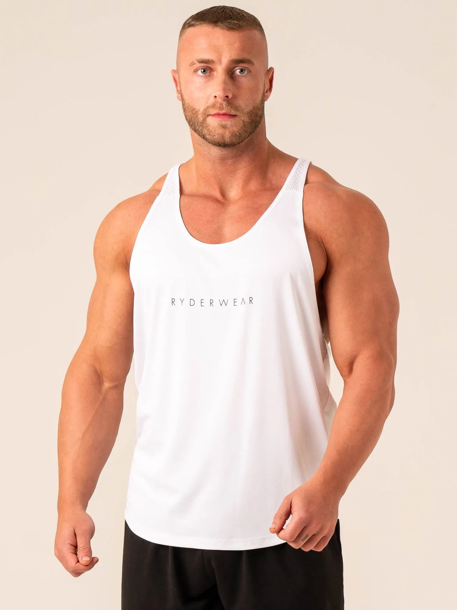 Ryder T-Back Men - White elastic design