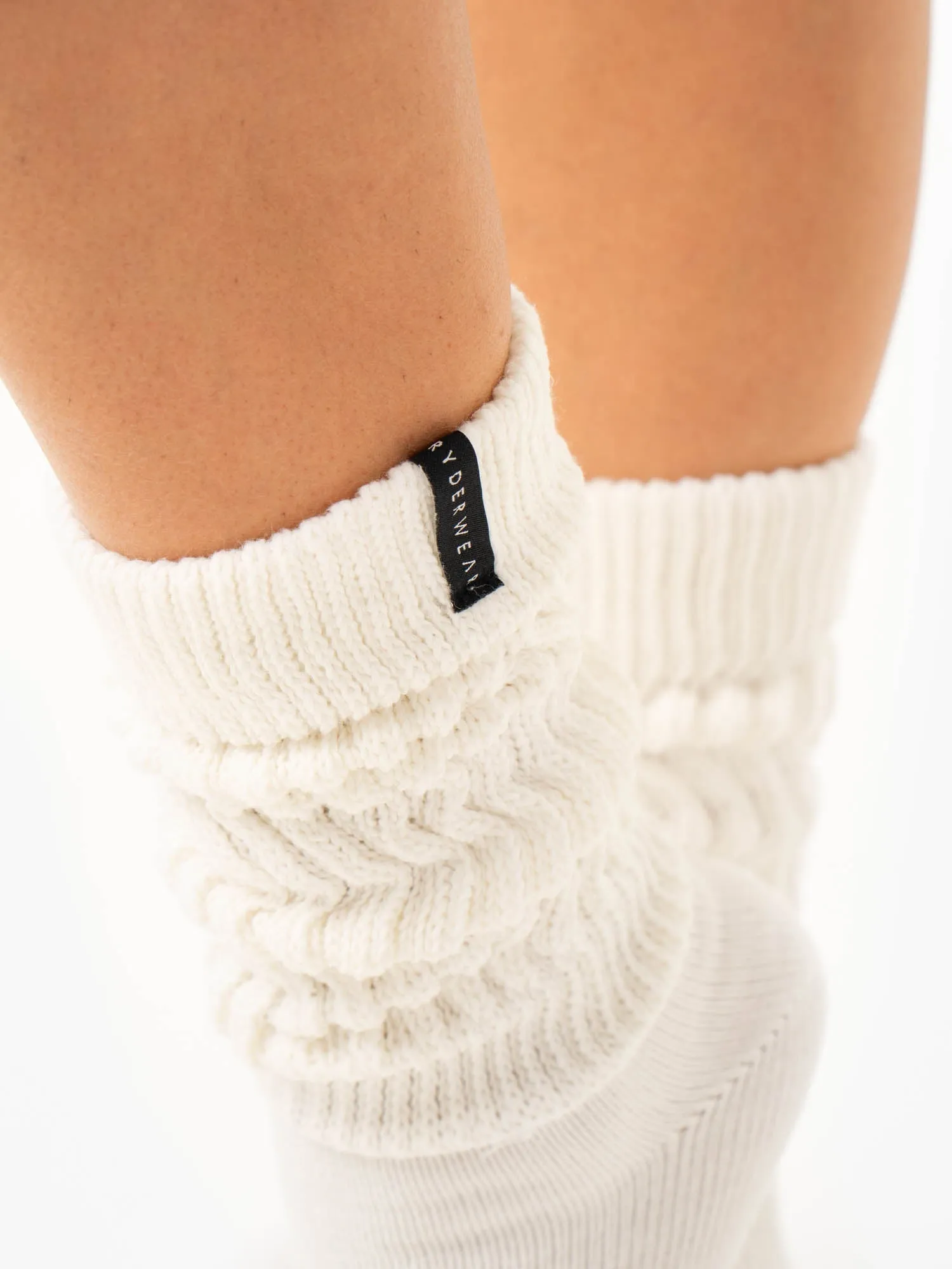Scrunch Crew Socks - White Anti Static