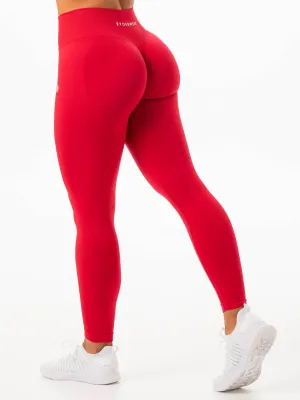 Sculpt Seamless Leggings - Cherry Red Active movement