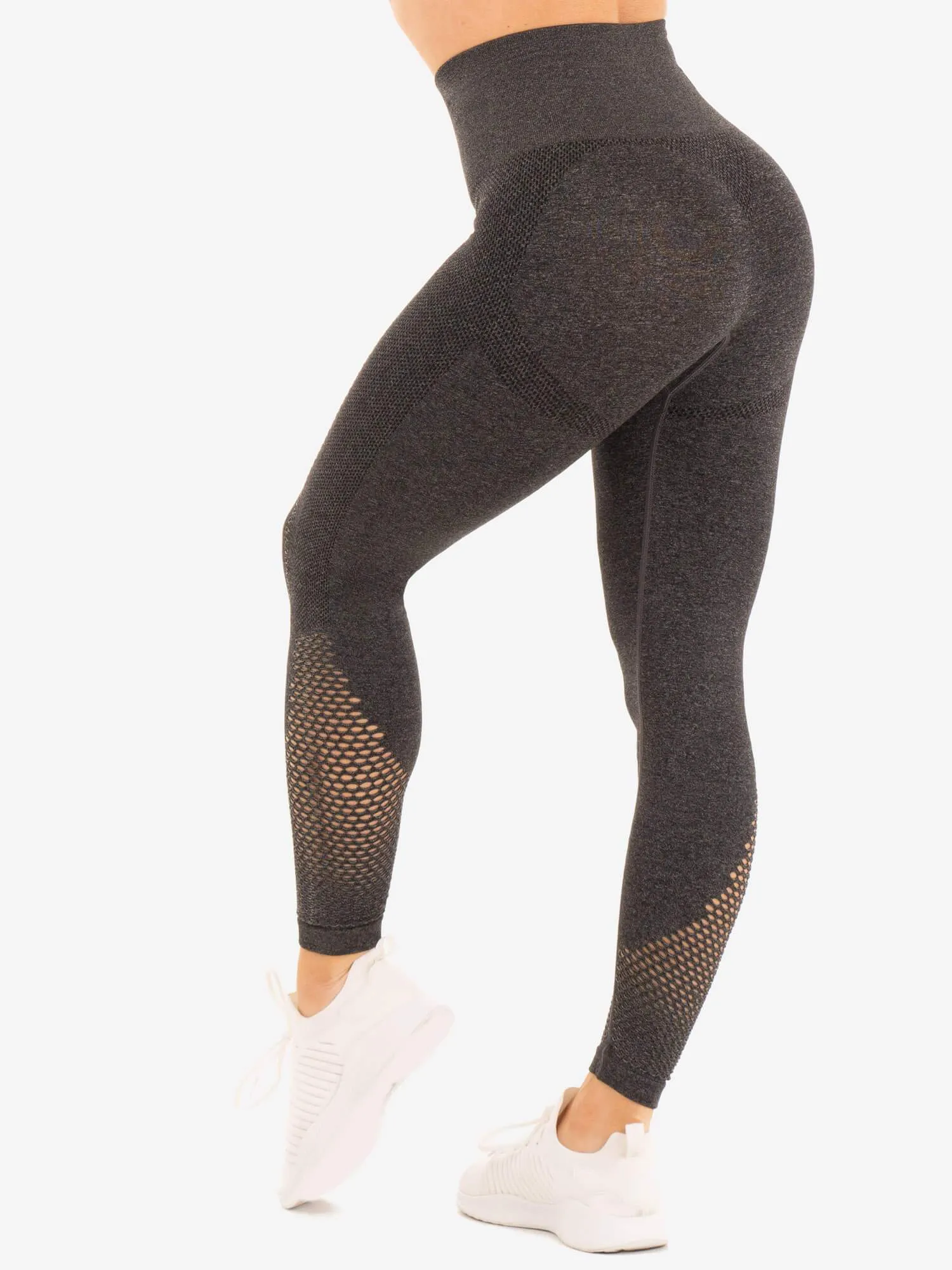 Seamless Staples Leggings - Charcoal Marl Soft finish