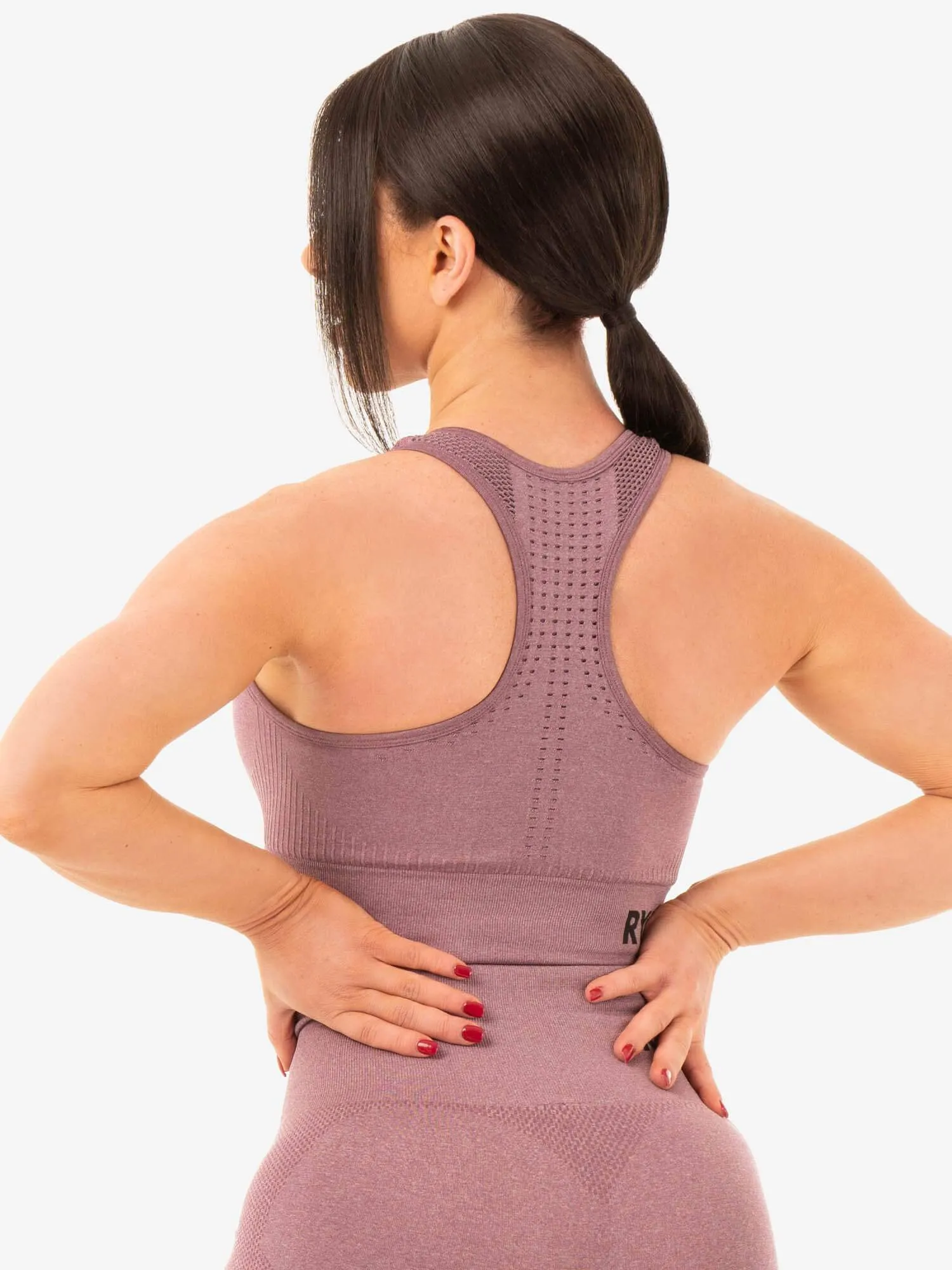 Seamless Staples Sports Bra - Purple Marl Active Wear