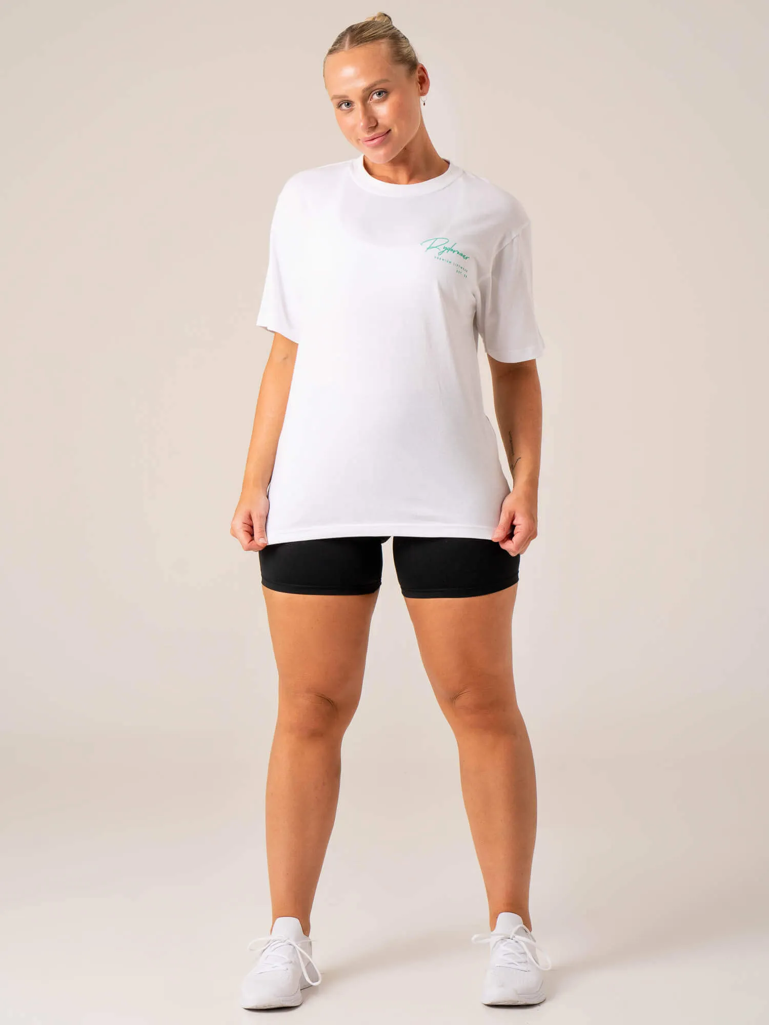 Signature T-Shirt - White night party