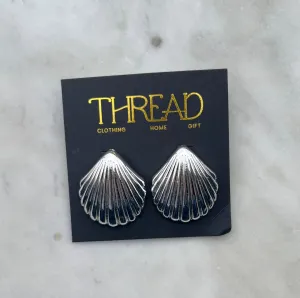 Silver Shell Earring fantasy luxe