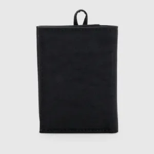 Snap Wallet in Black Recycled Nylon from BAGGU carry charm