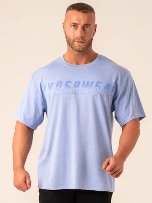 Soft Tech Oversized T-Shirt - Blue Marl beach day