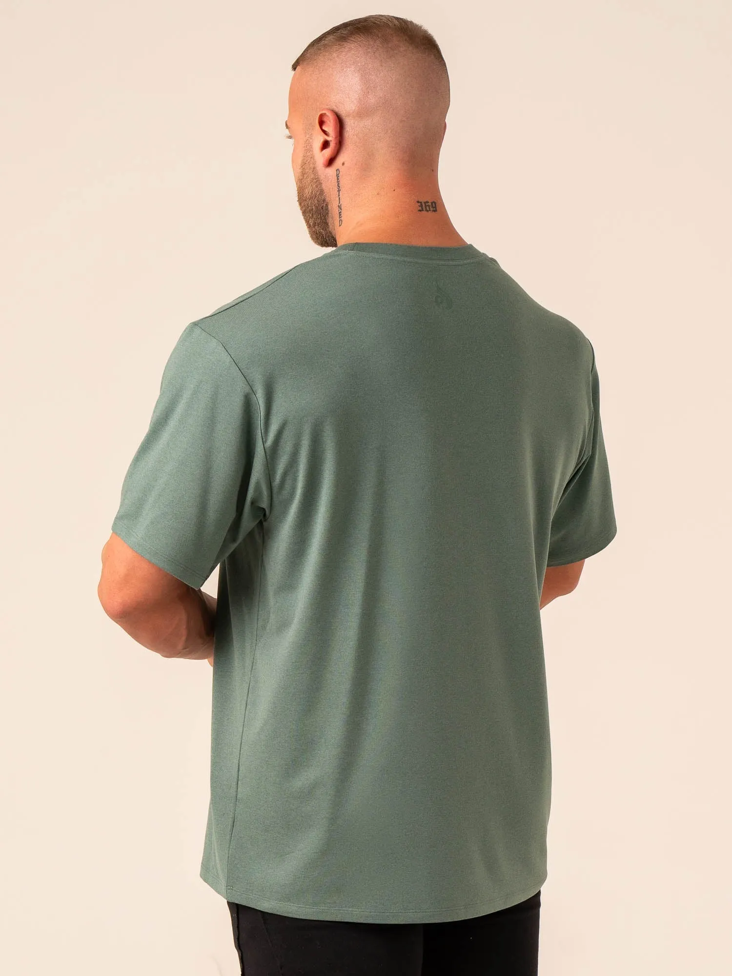 Soft Tech Oversized T-Shirt - Fern Green Marl family matching