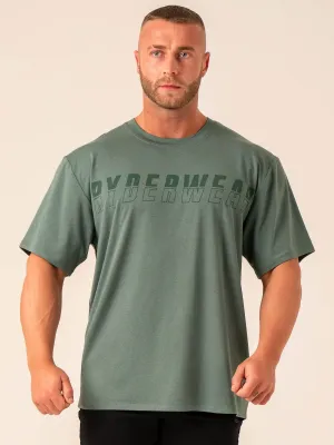 Soft Tech Oversized T-Shirt - Fern Green Marl casual gear