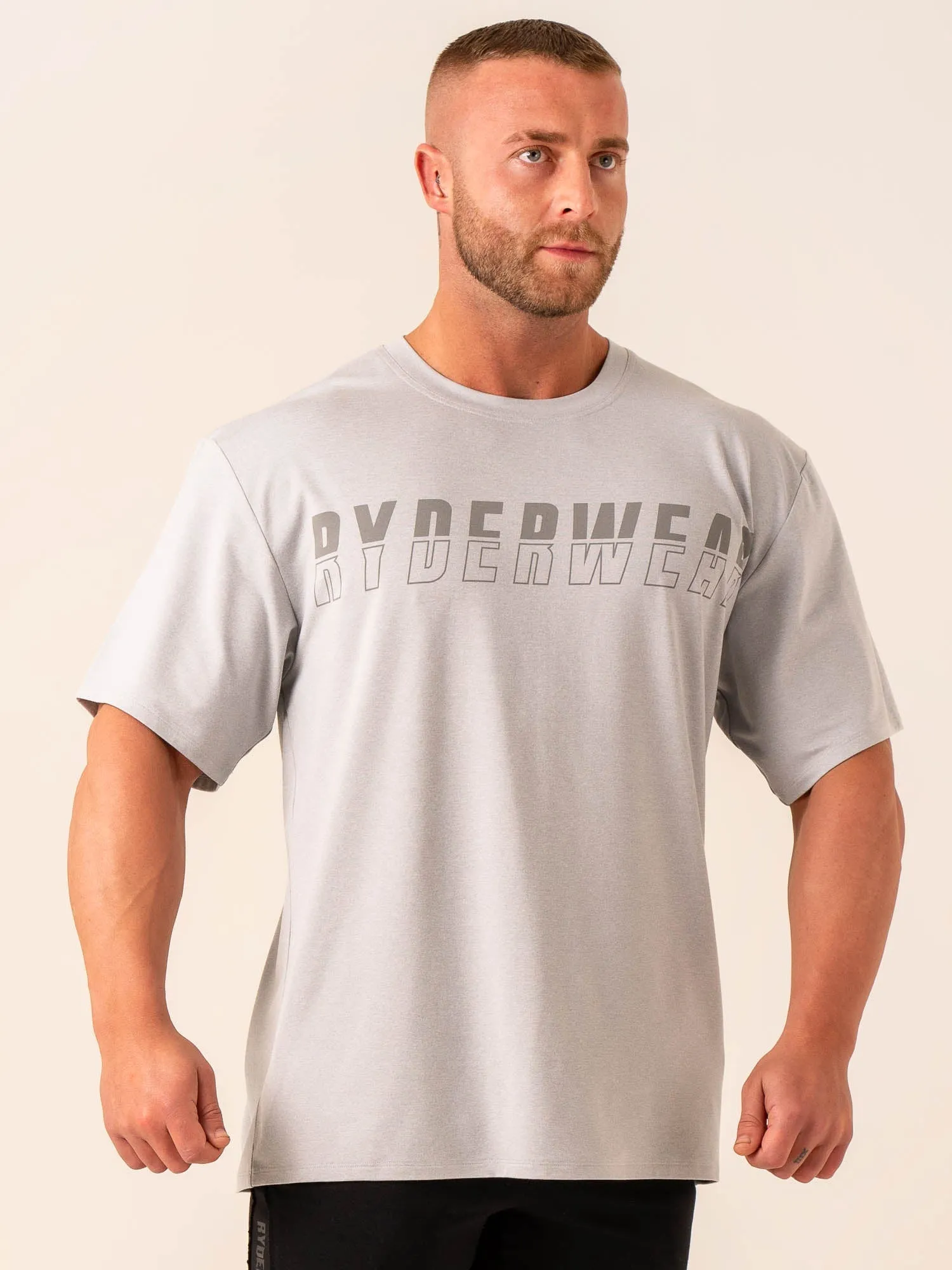 Soft Tech Oversized T-Shirt - Grey Marl casual freedom