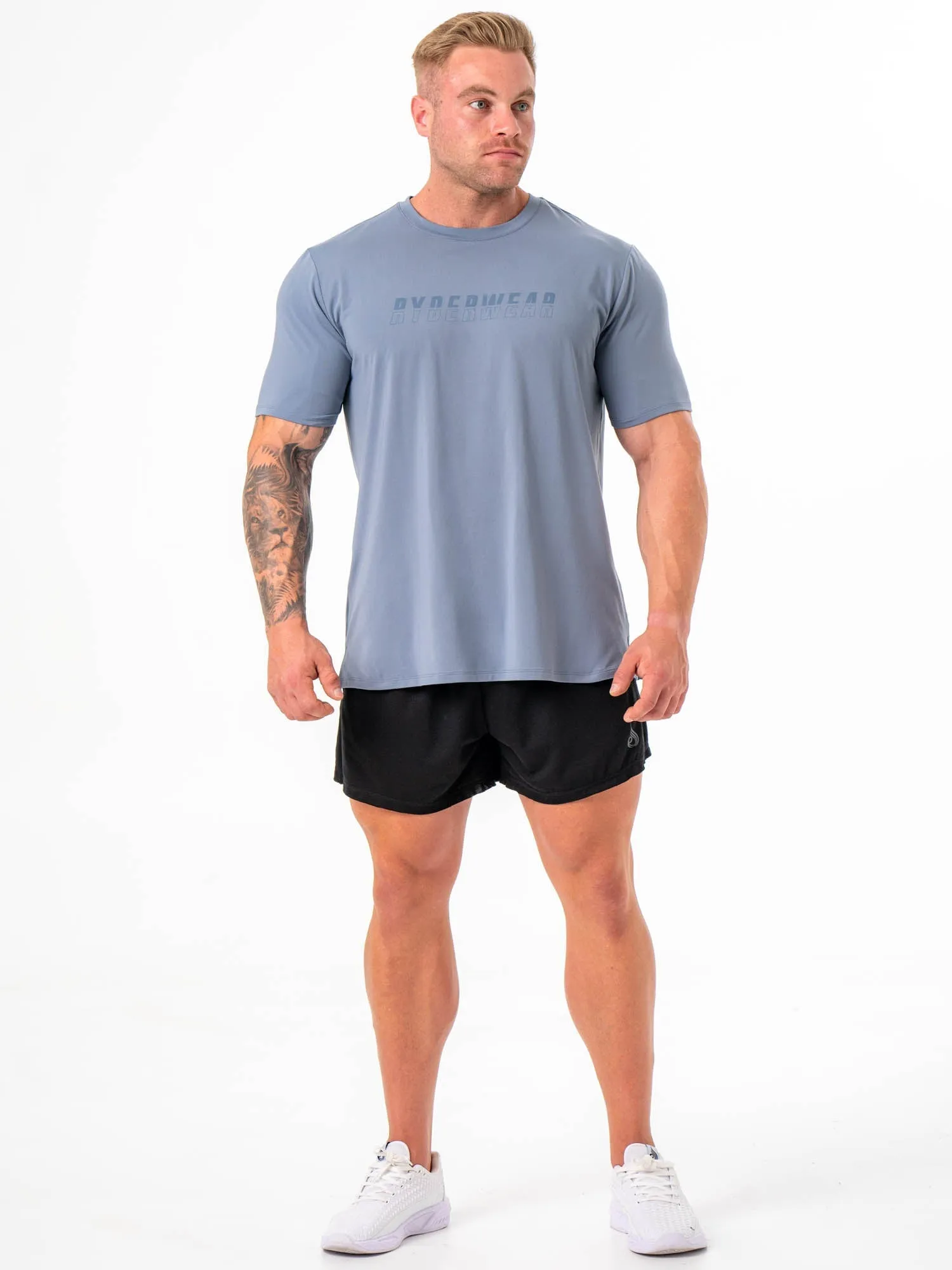 Soft Tech Regular T-Shirt - Denim Blue casual look