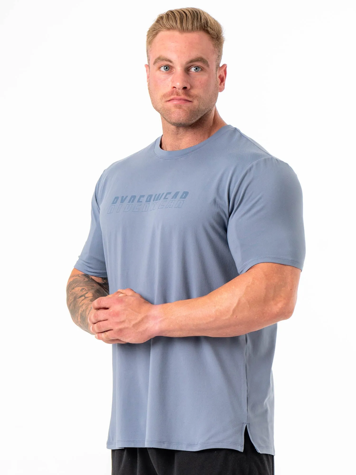 Soft Tech Regular T-Shirt - Denim Blue travel attire