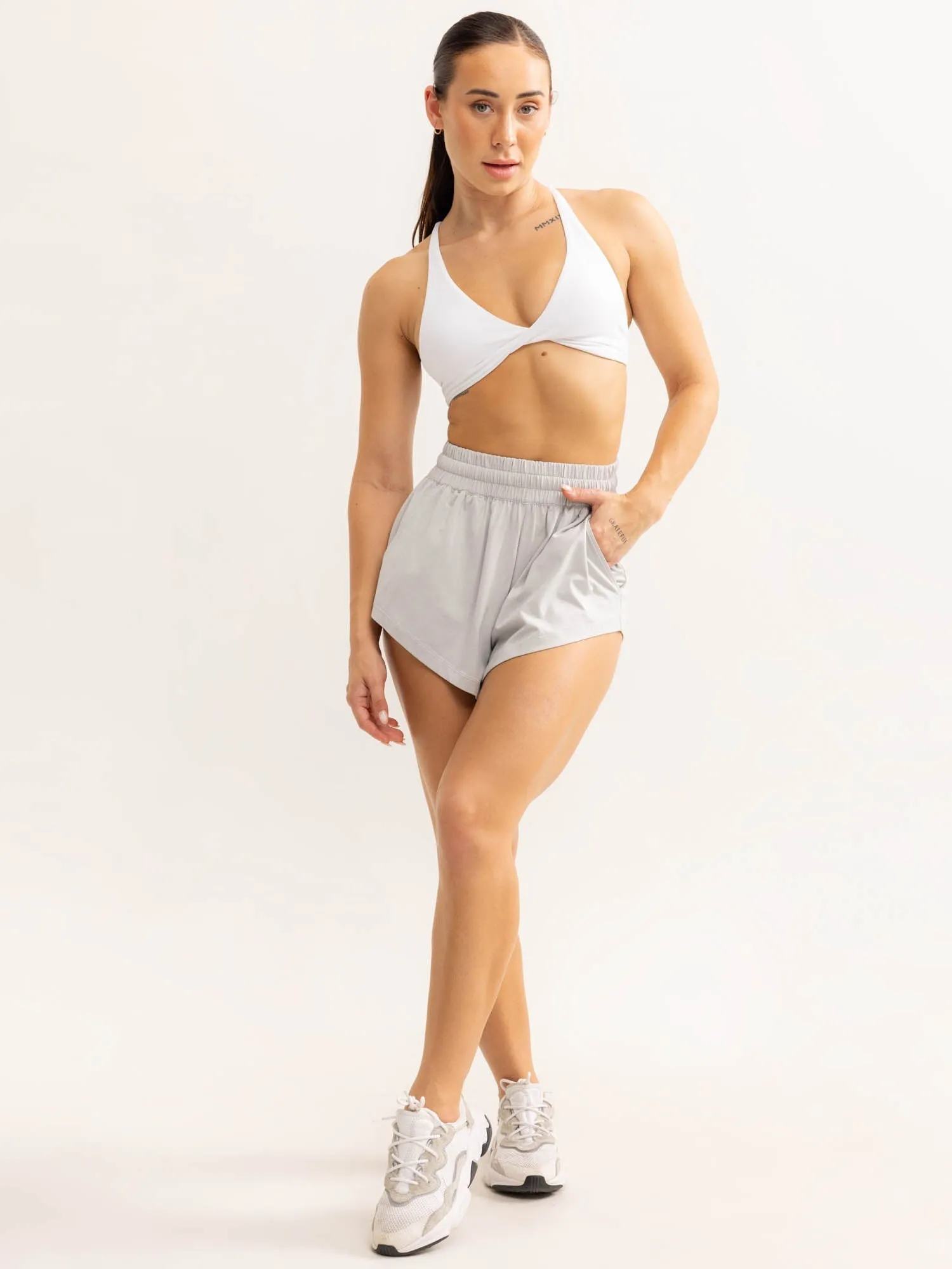 Soft Tech Shorts - Grey Marl gym buddies