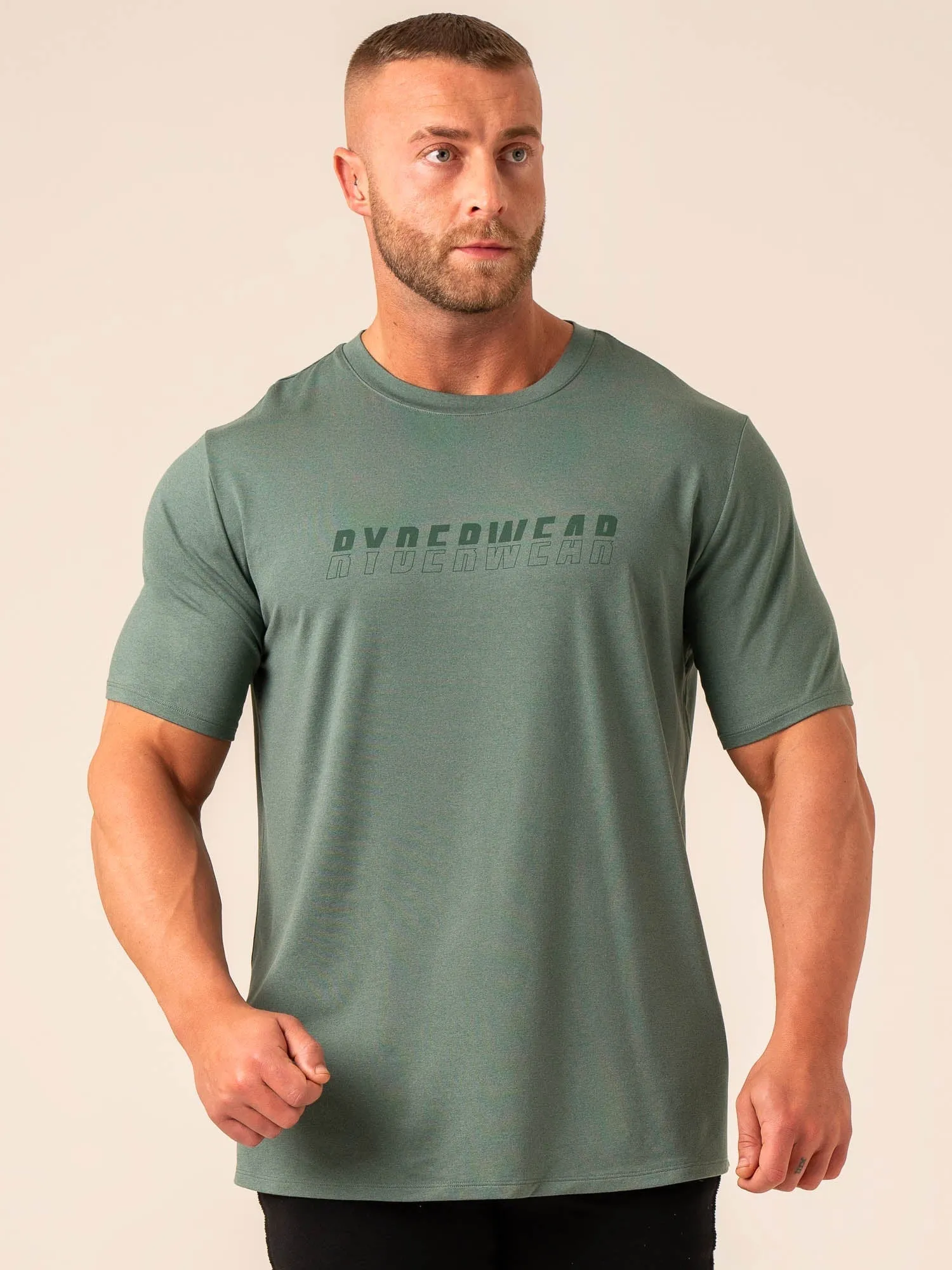Soft Tech T-Shirt - Fern Green Marl casual outfit