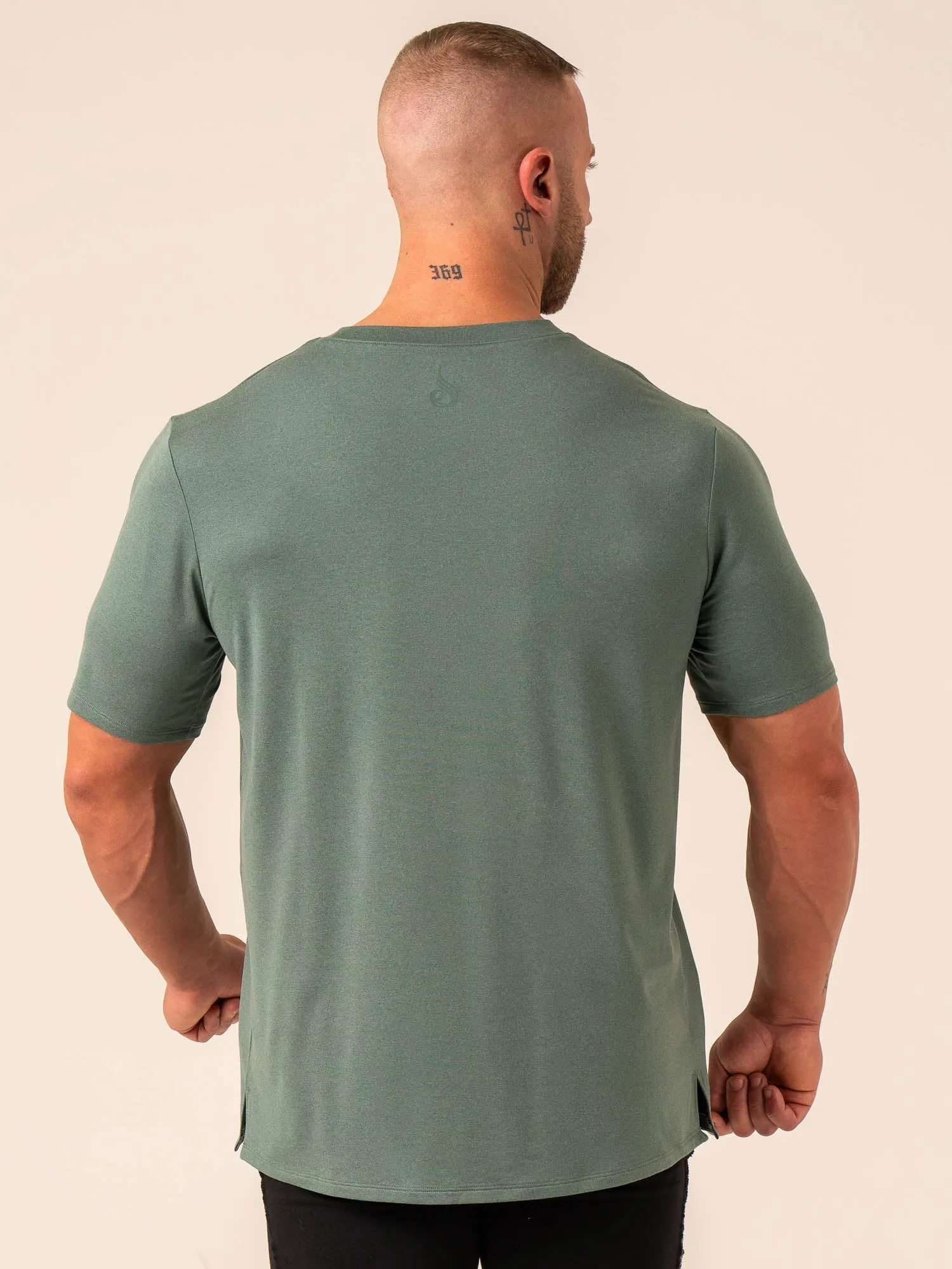Soft Tech T-Shirt - Fern Green Marl wrinkle resistant