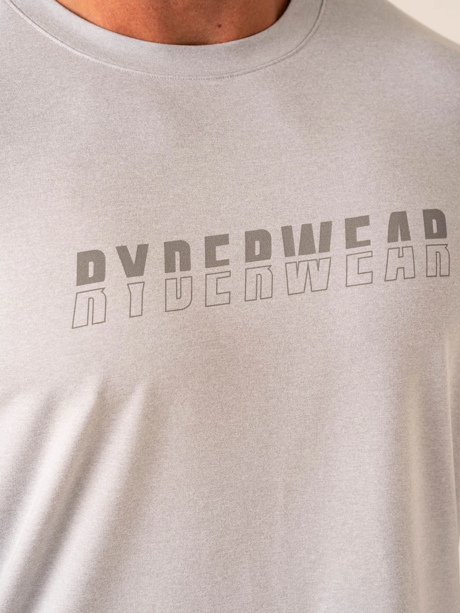 Soft Tech T-Shirt - Grey Marl retro vibe