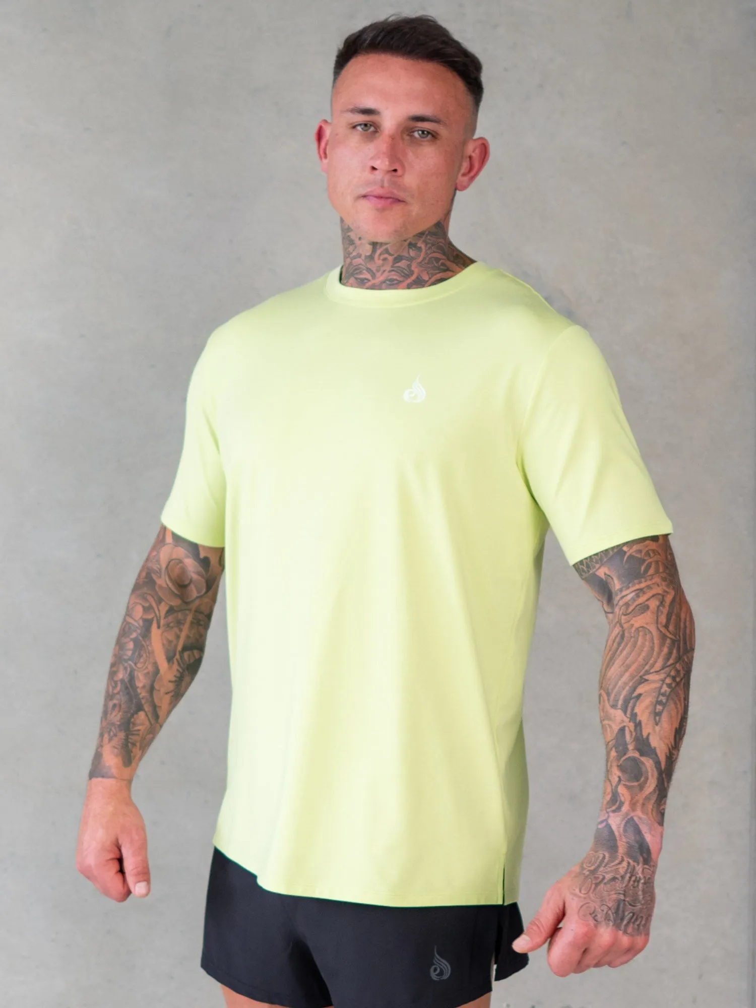 Soft Tech T-Shirt - Lime Marl eco conscious